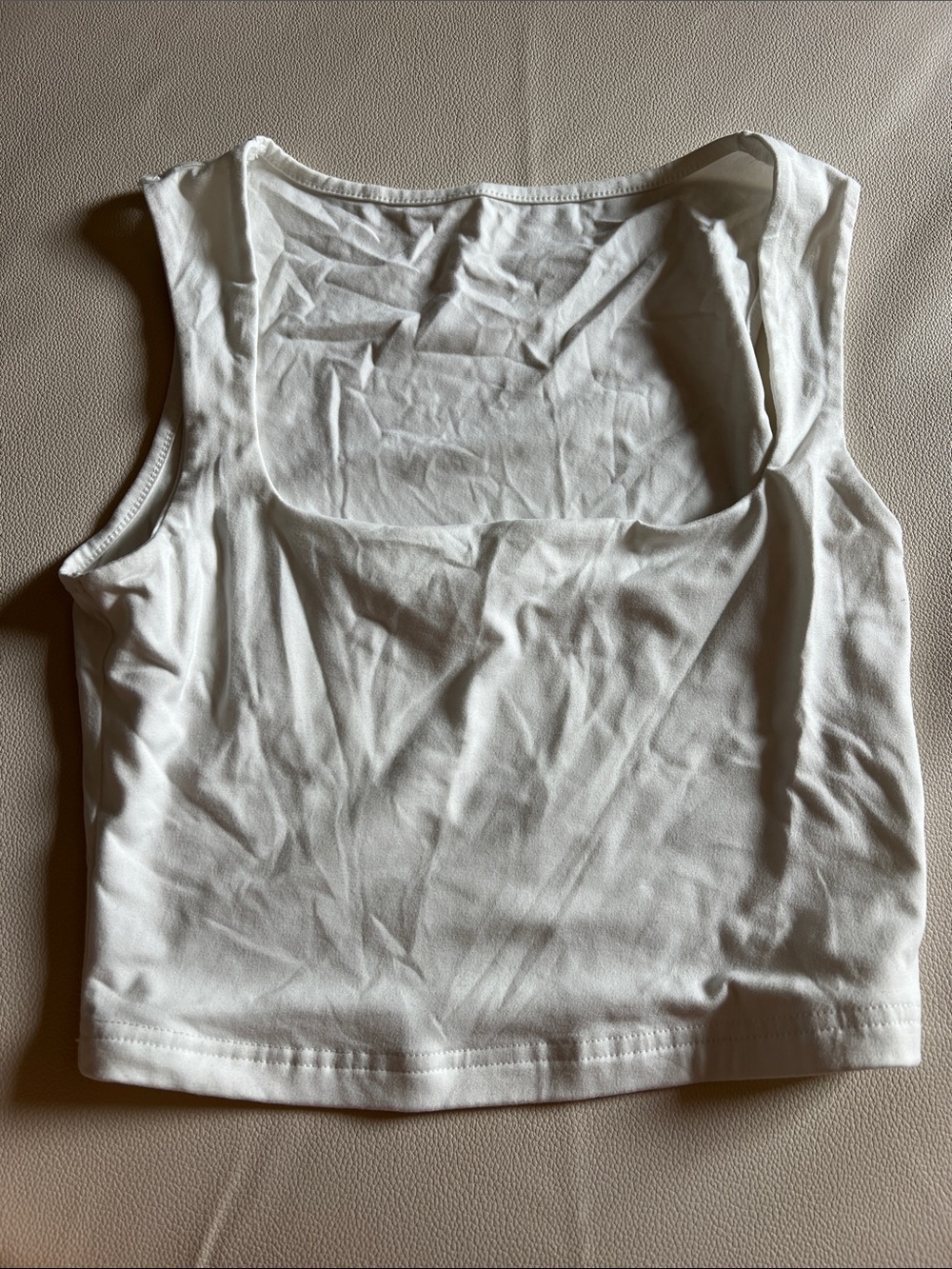 Women’s White Crop Tank Top